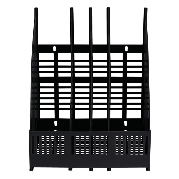 Лоток для бумаг cборный, вертикальный, LINE, 4 отделения, чёрный