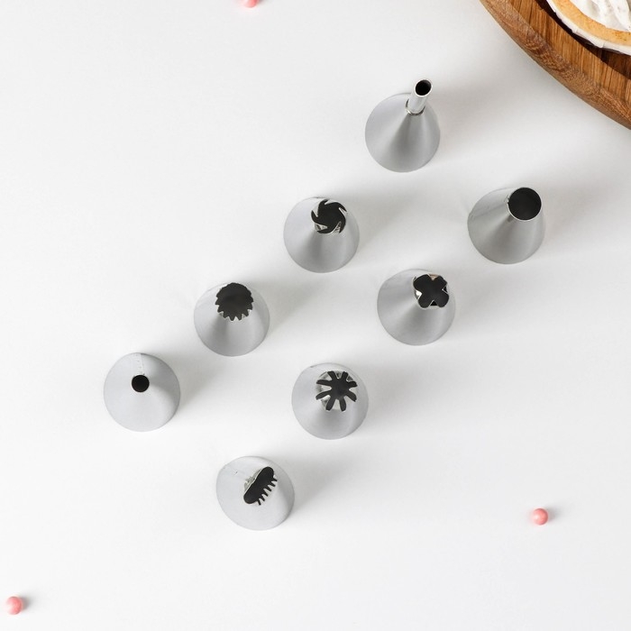 Набор насадок кондитерских KONFINETTA, 2,5&times;5,3 см (для начинки - 9&times;2,5 см), 8 шт