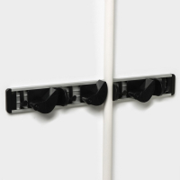 Держатель для швабр Доляна, 3 отделения, с крючками, 40×5×4 см Держатель для швабр Доляна, 3 отделения, с крючками, 40×5×4 см