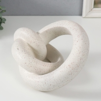 Сувенир полистоун "Абстракция. Узел" белый с чёрными вкраплениями 20х18х11,5 см Сувенир полистоун "Абстракция. Узел" белый с чёрными вкраплениями 20х18х11,5 см