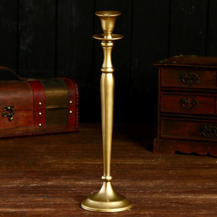 Подсвечник "Инсерт" алюминий 9х9х33 см