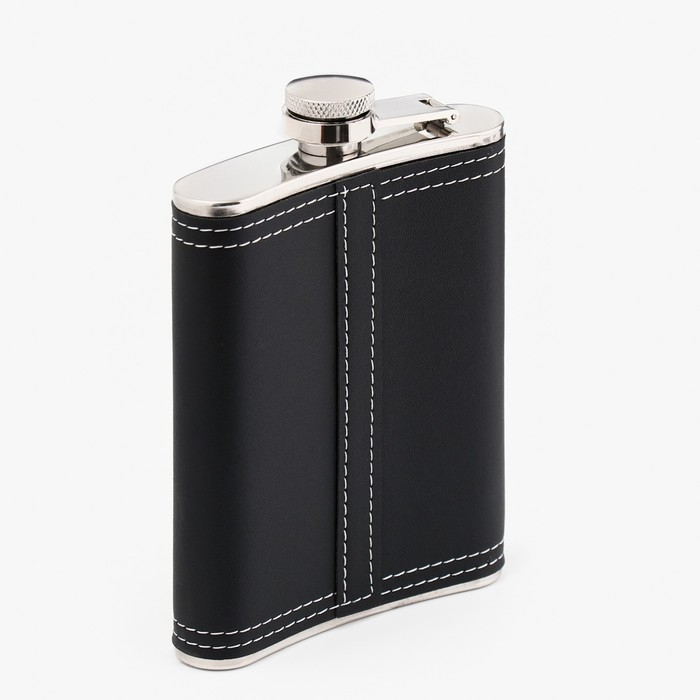 Фляжка для алкоголя "Герб", нержавеющая сталь, подарочная, армейская, 240 мл, 8 oz