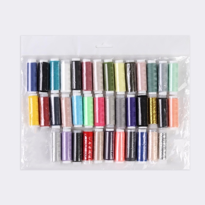 Набор ниток 40/2, 39 шт, 50 м, цвет разноцветный Набор ниток 40/2, 39 шт, 50 м, цвет разноцветный