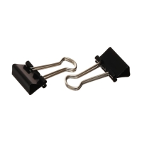 Зажимы для бумаг 19 мм, 12 штук, чёрные