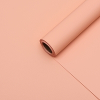 Пленка для цветов тонированная, матовая, персиковый, 0,5 х 10 м &plusmn;1 см, 65 мкм