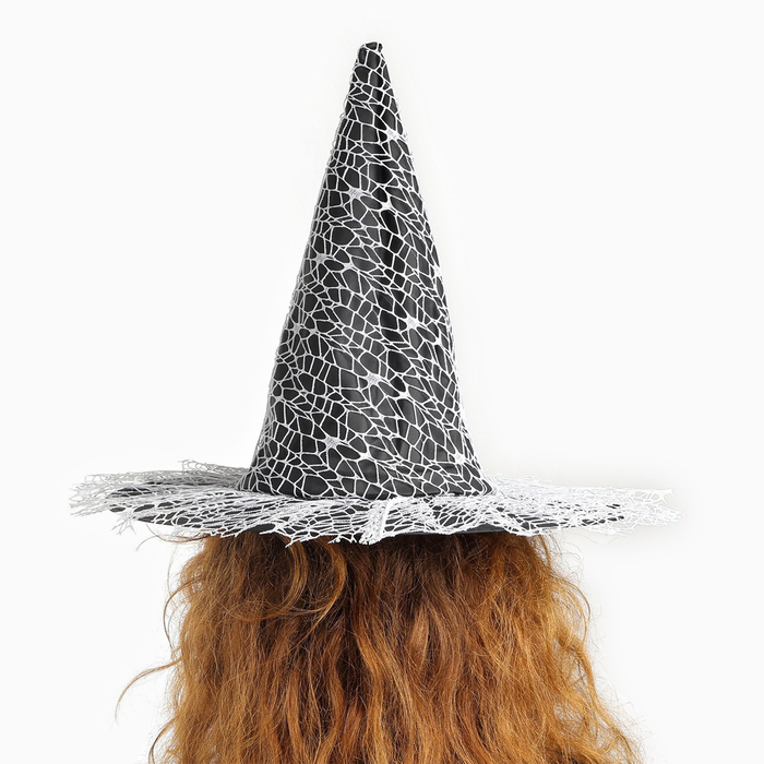 Карнавальная шляпа &laquo;Паутинка&raquo;, р-р. 56-58 см, цвет белый