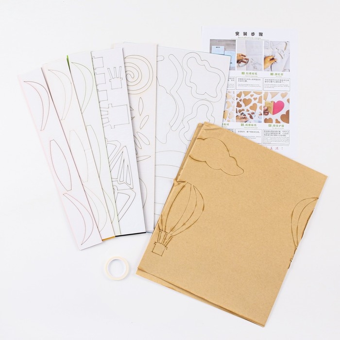 Наклейки интерьерные "Небо", детские, декор на стену, панно 120 х 56 см