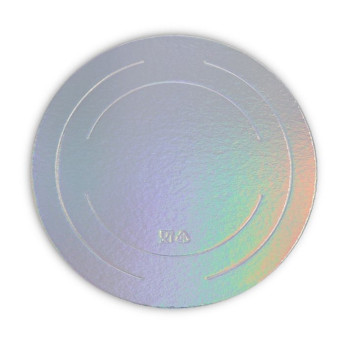 Подложка усиленная, 22 см, серебро-перламутр, 3,2 мм