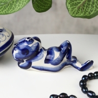 Сувенир "Лягушка", гжель, 5х10 см