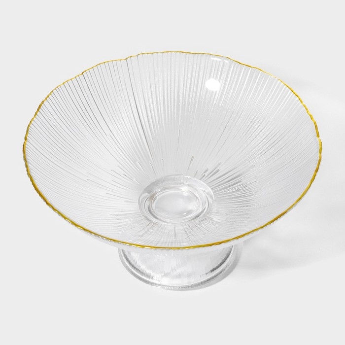 Ваза из стекла для фруктов «Фейерверк», 630 мл, 18×9 см, цвет прозрачный Ваза из стекла для фруктов «Фейерверк», 630 мл, 18×9 см, цвет прозрачный