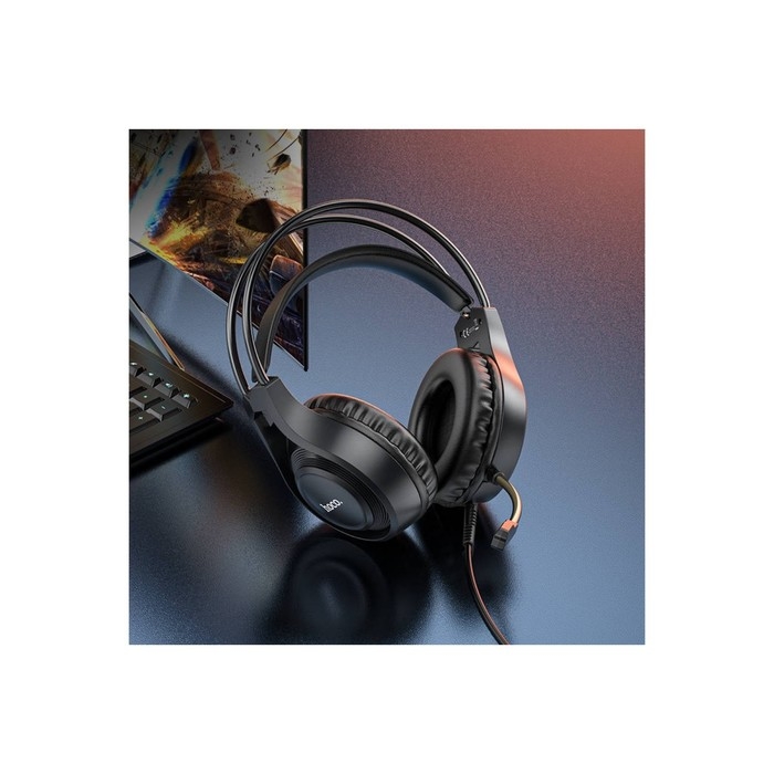 Наушники Hoco W106, игровые, проводные, накладные, микрофон, 1.8 м, чёрные Наушники Hoco W106, игровые, проводные, накладные, микрофон, 1.8 м, чёрные