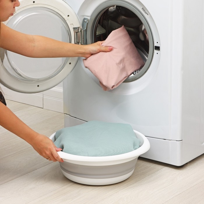 Таз складной «Флекс», 10 л, 39.5×40×5.5 см, цвет смоки Таз складной «Флекс», 10 л, 39.5×40×5.5 см, цвет смоки