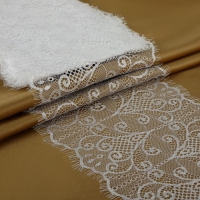 Кружево реснички, 190 мм &times; 3 &plusmn; 0,5 м, цвет белый