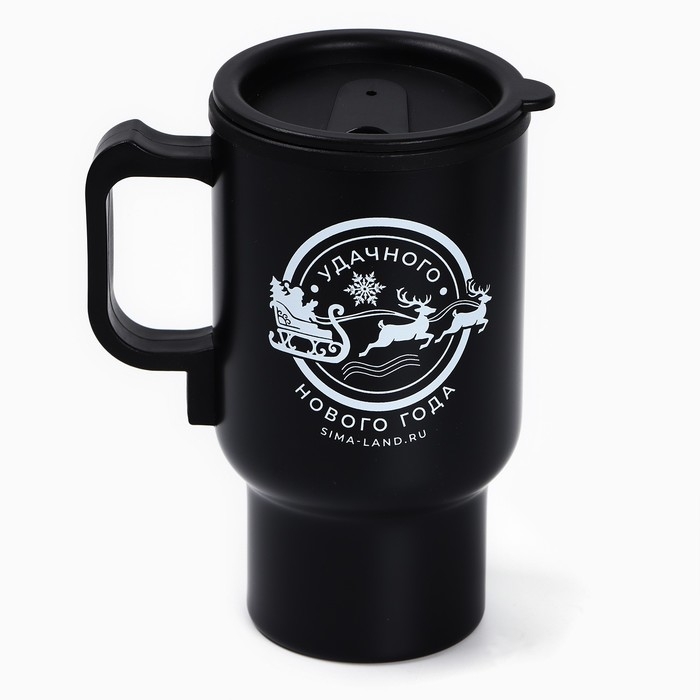 Новый год. Термокружка с USB кабелем &laquo;Удачного Нового года&raquo;, 450 мл