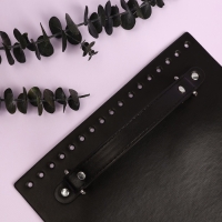 Крышка-клапан для сумки, с ручкой, на магнитной кнопке, 23 × 21 см, цвет чёрный/серебряный Крышка-клапан для сумки, с ручкой, на магнитной кнопке, 23 × 21 см, цвет чёрный/серебряный