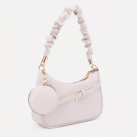 Сумка-багет, отдел на молнии, цвет белый