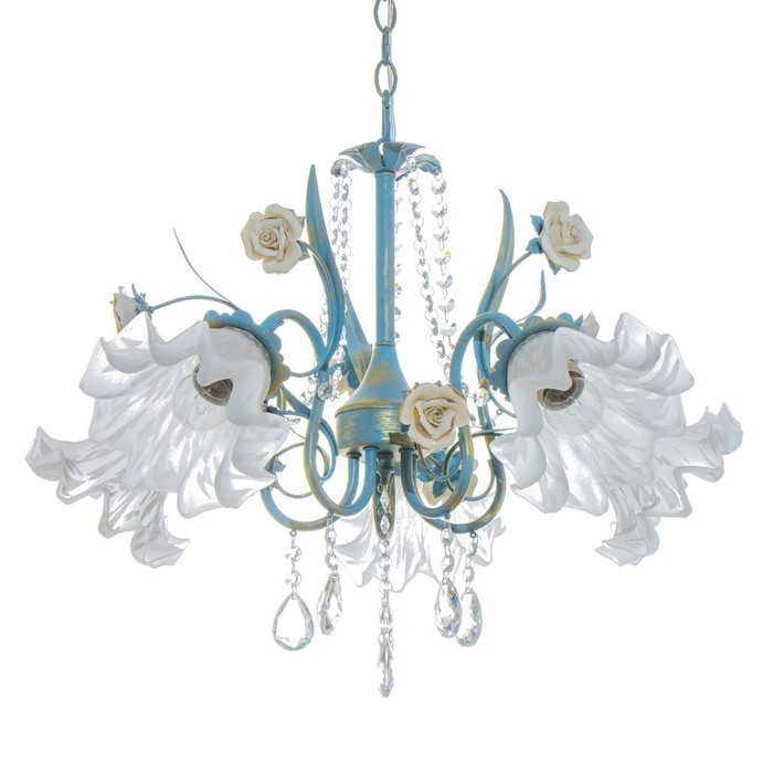 Люстра Люстра "Лиана" 5хЕ27 40Вт синий 45х45х40-90 см BayerLux