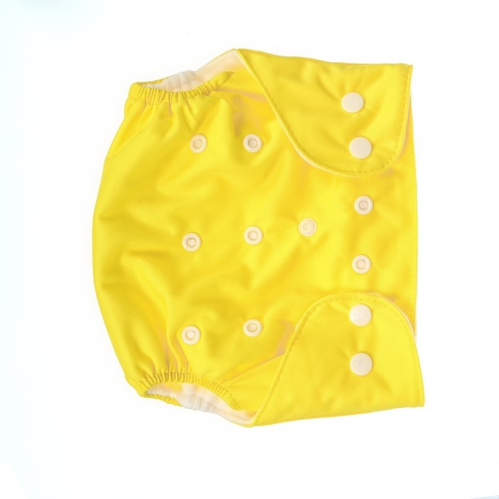 Многоразовый подгузник, 3-15 кг, цвет желтый, Крошка Я Многоразовый подгузник, 3-15 кг, цвет желтый, Крошка Я