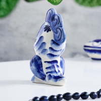 Сувенир &laquo;Попугай Семён&raquo;, 10 см, гжель