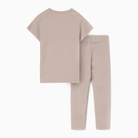 Комплект для девочки (майка и велосипедки) MINAKU, цвет бежевый, рост 140 см Комплект для девочки (майка и велосипедки) MINAKU, цвет бежевый, рост 140 см