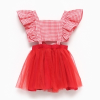 Платье для девочки, цвет красный, рост 92см