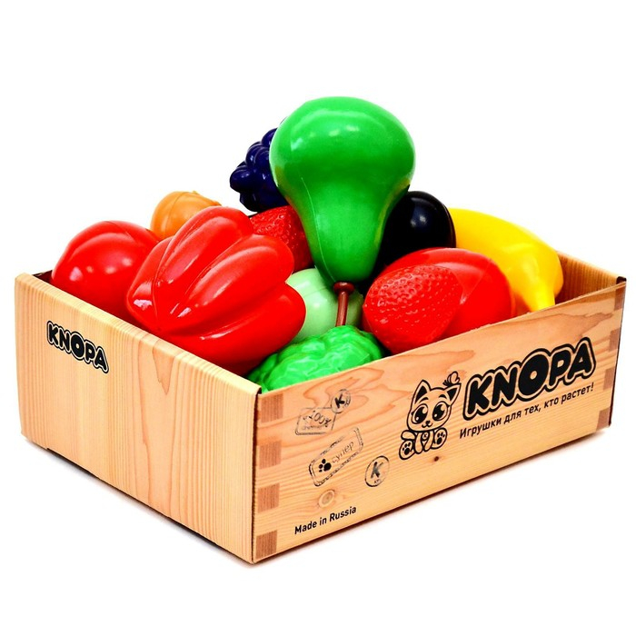 Набор в большом ящике &laquo;Фрукты-овощи&raquo;, 22 элемента