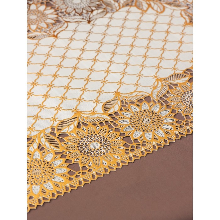 Салфетка сервировочная на стол «Подсолнухи», 45×30 см, цвет золотой Салфетка сервировочная на стол «Подсолнухи», 45×30 см, цвет золотой