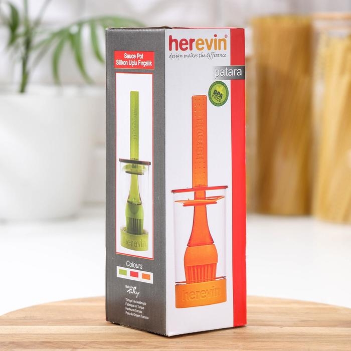 Кисть с ёмкостью &laquo;Турис&raquo;, силикон, 20&times;7 см, цвет МИКС