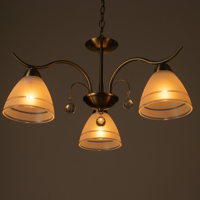 Люстра Люстра "Кобея" 3х40Вт Е27 бронза 53х53х92(52)см