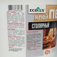 Клей ПВА ECOLUX столярный 1 кг Клей ПВА ECOLUX столярный 1 кг