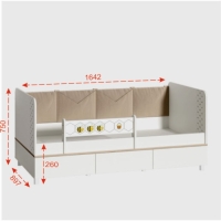 Кровать с ящиками Эйп 11.40, с/м 1600*800, 1642х897х750, Белый Кровать с ящиками Эйп 11.40, с/м 1600*800, 1642х897х750, Белый