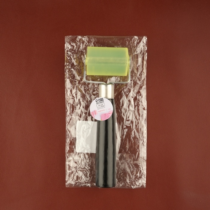 Роллер для клеевых работ с кожей, 17 &times; 5 см, дерево/силикон