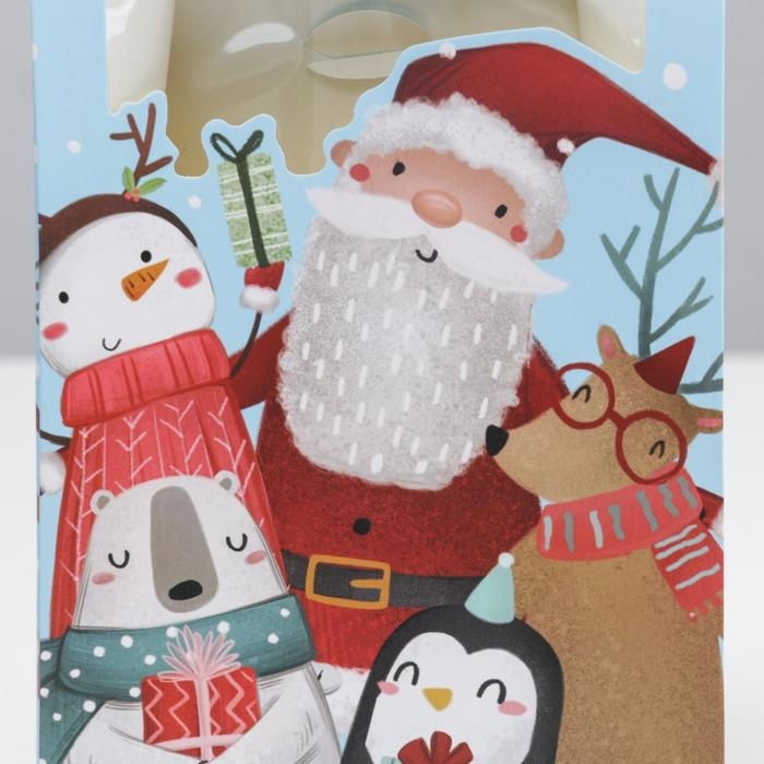 Коробка подарочная новогодняя складная &laquo;С новым счастьем&raquo;, 15 х 7 х 22 см, Новый год