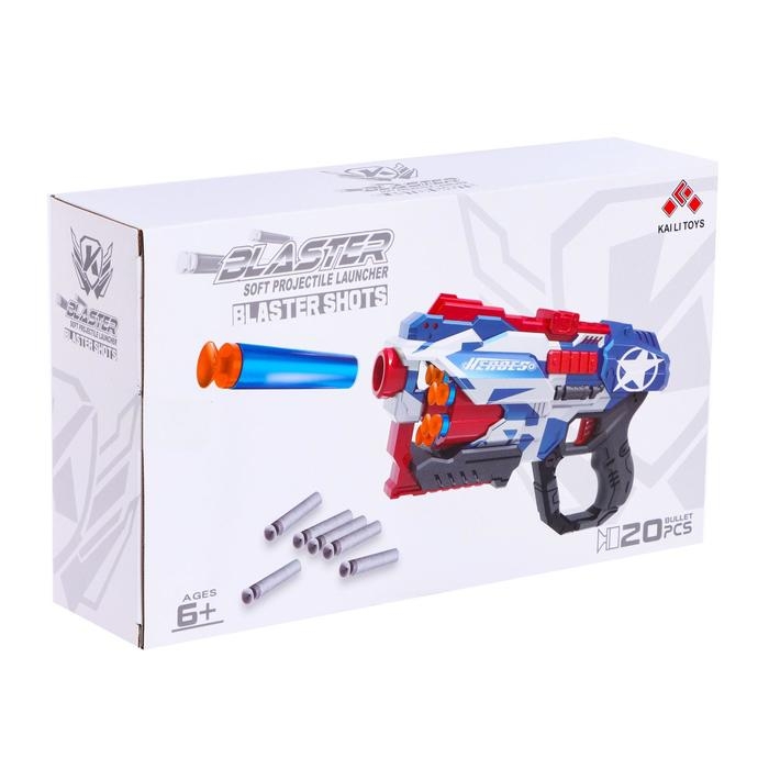 Бластер «Мститель», стреляет мягкими пулями, цвет бело-сине-красный Бластер «Мститель», стреляет мягкими пулями, цвет бело-сине-красный