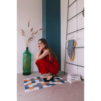 Коврик придверный грязезащитный Доляна &laquo;Соты&raquo;, вырезной, 60&times;90 см