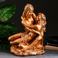 Фигура "Влюбленные на камне средние" 37х41х50см, бронза