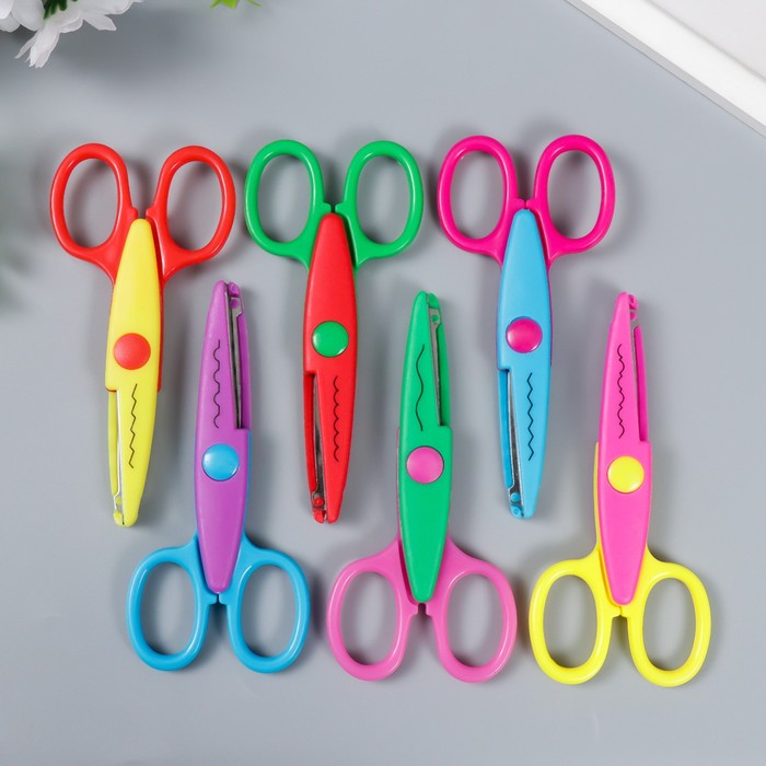 Ножницы рельефные Ножницы рельефные "Цветик", (набор 6 шт) 13 см