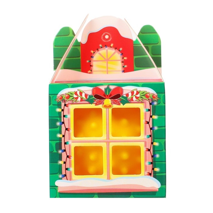 Развивающий тактильный мячик &laquo;Домик&raquo;, Новогодняя подарочная упаковка, 1 шт., Крошка Я