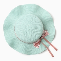 Шляпа для девочки "Милашка" MINAKU, р-р 54, цв.голубой Шляпа для девочки "Милашка" MINAKU, р-р 54, цв.голубой