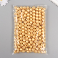 Набор бусин "Жемчуг" d 12 мм, 250 гр, бежевый