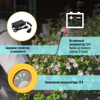 Опрыскиватель аккумуляторный ТУНДРА, 12В, 8 Ач, 12 л, индикатор заряда, 3 насадки Опрыскиватель аккумуляторный ТУНДРА, 12В, 8 Ач, 12 л, индикатор заряда, 3 насадки