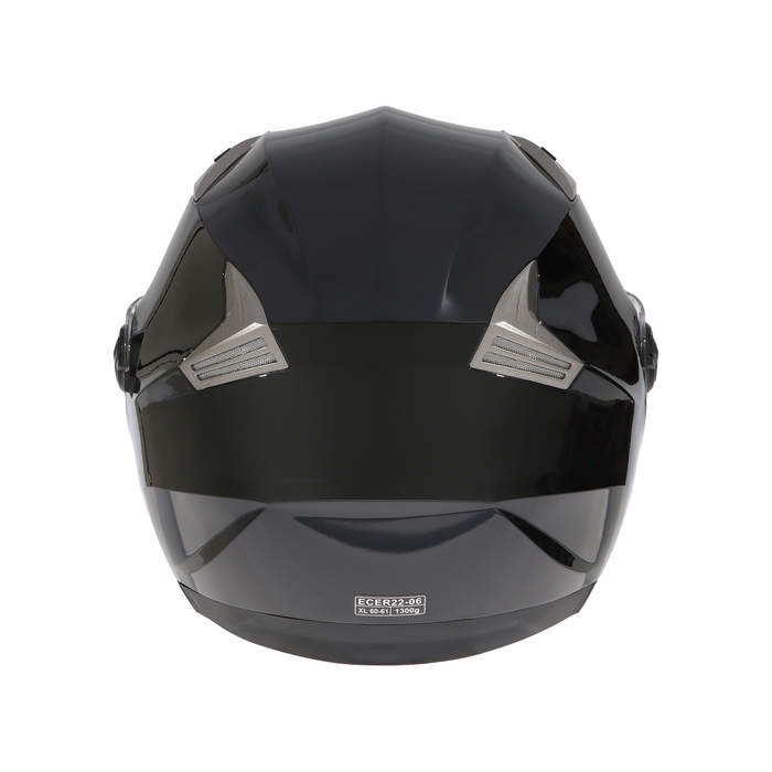 Шлем открытый с двумя визорами, размер XL (60-61), модель - BLD-708E, черный глянцевый
