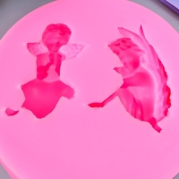 Молд силикон "Два ангелочка" 2 предмета 8х8х2 см Молд силикон "Два ангелочка" 2 предмета 8х8х2 см