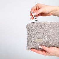 Косметичка на молнии, TEXTURA, цвет серый