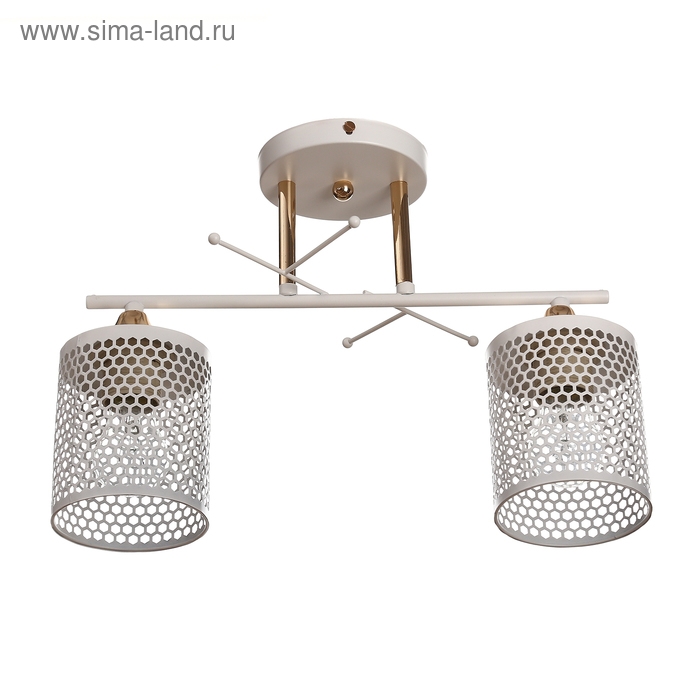 Люстра ГАЛЛОП 650521 2хE27 60Вт золото/белый 40х18х20 см