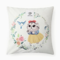 Чехол на подушку Этель "Kitty princess", 40*40 см, 100 п/э, велюр