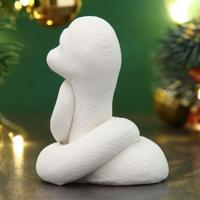 Новый год. Символ 2025. Фигура для раскраски Новый год. Символ 2025. Фигура для раскраски "Змейка Фея" 7х6см