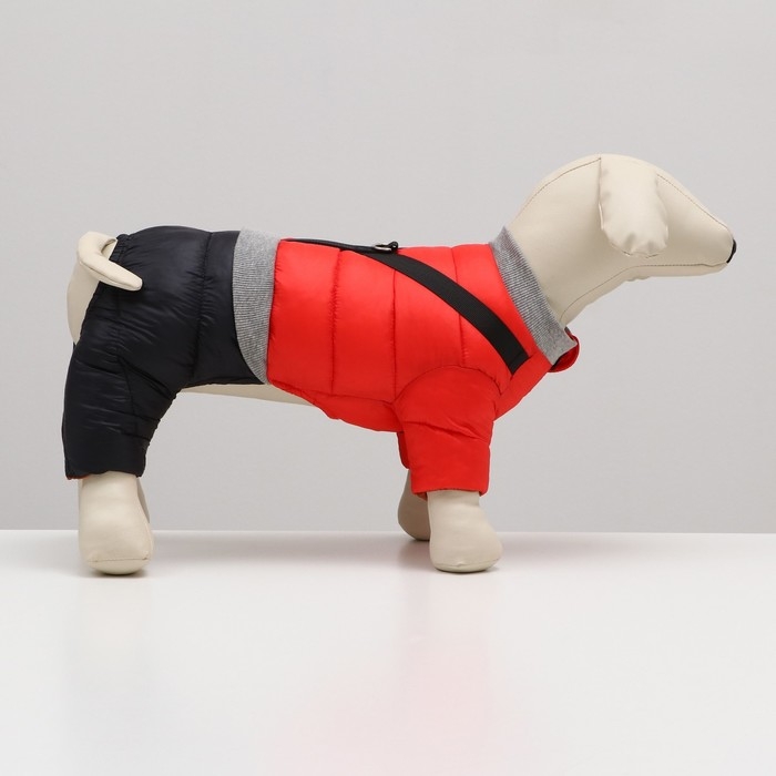 Комбинезон "Чудо" , размер 10 (ДС 25 см, ОГ 34 см, ОШ 24 см), чёрно-красный