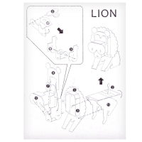 Набор для творчества создние 3D фигурки &laquo;Лев&raquo;