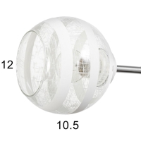 Люстра "Офелия" 2хЕ27 40Вт бело-хромовый 48х26х27 см BayerLux